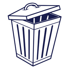 trash can isolated on white