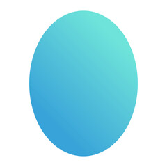Blue gradient oval geometric shape transparent png