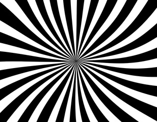 Concentric black and white radiating lines emanating from a center point