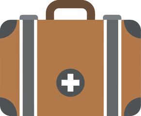 Vintage medical kit with first aid symbol vector