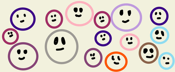 Bright Hand Painted Doodle Illustration