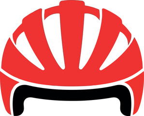 Vibrant red bicycle helmet for safe cycling adventure vector