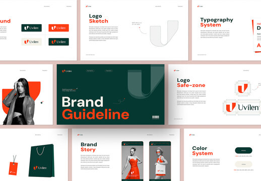 Modern and Clean Company Brand Identity Guideline Presentation Template