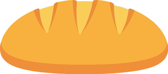 Artisan sourdough loaf fresh baked golden crust bakery food illustration vector