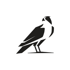 Eagle crest logo icon template design template, Falcon sign vector emblem