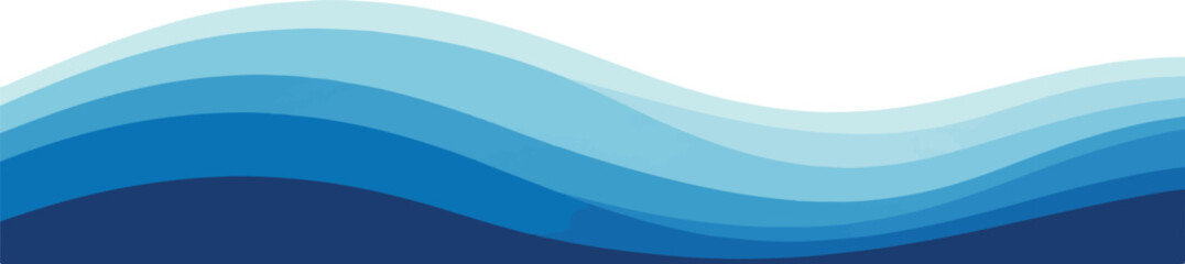 Abstract blue wave background flowing water illustration with gradient shades perfect for website headers and presentations