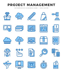 Project Management icons set. Vector illustration.
