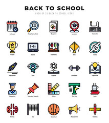 icons set. Back To School for web. app. vector illustration.