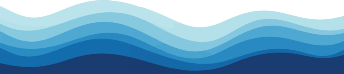 Abstract blue wave pattern layered vector illustration with gradient colors perfect for backgrounds and design elements