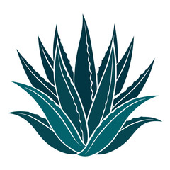 Minimalist vector illustration of a cactus silhouette outline 