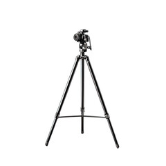 Black tripod with camera head