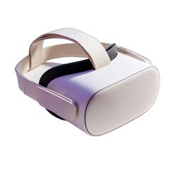 Light beige VR headset with adjustable straps