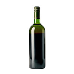 Full shot of a dark-colored wine bottle
