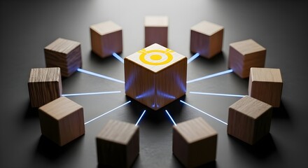 Centralized Target Marketing Strategy and Connection Concept

Business Focus, Leadership, Digital Network, Goal Achievement