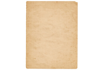 Old vintage paper texture background with empty blank parchment page, aged grunge material transparent