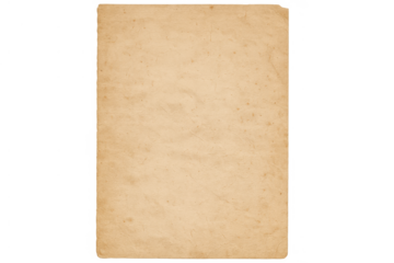 Old vintage paper texture background with empty blank parchment page, aged grunge material transparent
