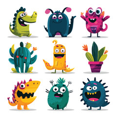 Obraz premium cartoon vector set