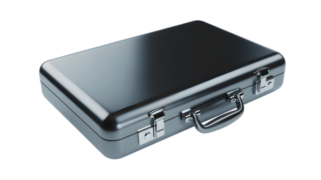 Sleek metallic briefcase for business professionals
