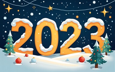 Christmas and New Year 2023 greeting cards set. Modern vector illustration concepts for greeting card, website and mobile website banner, party invitation card, posters, social media banners.