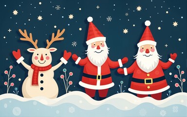 Christmas and New Year 2023 greeting cards set. Modern vector illustration concepts for greeting card, website and mobile website banner, party invitation card, posters, social media banners.