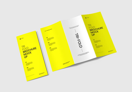 Business Trifold Brochure Mockup Design