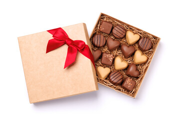 Valentines day box of rich chocolates