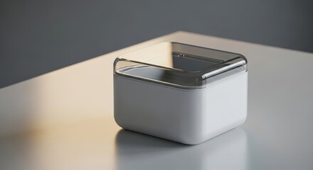 Portable UV Sterilizer Box on Light Table Minimal Design