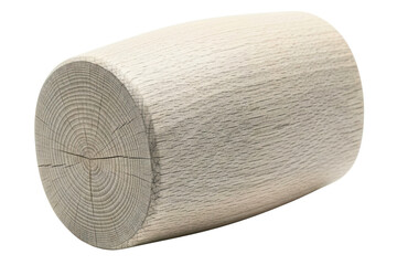 Round wooden log isolated on transparent background