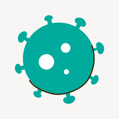 Covid-19 ultrastructure collage element vector