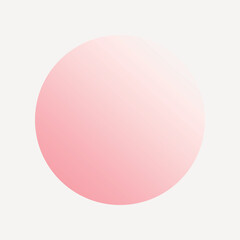 Pastel red round badge clipart vector