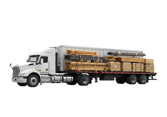 Heavy load transported by a powerful semi-truck