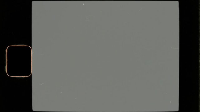 Super 8mm Vertical Film Frame with Vintage Grain, Dirt, and Light Leaks Overlay for Retro Video Projects