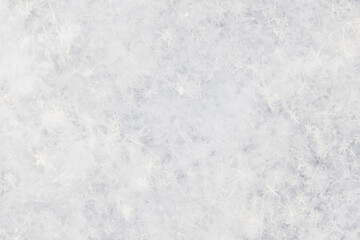 Winter white snow background, abstract blurred snowfall surface