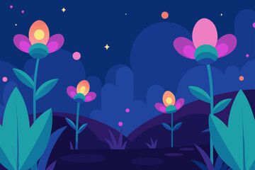 Flowers at twilight