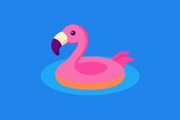 Flamingo on water