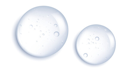 Clear Gel Drop with Air Bubbles