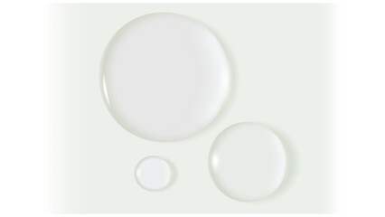 Clear Gel Drop with Air Bubbles