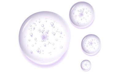 Gel serum texture. Clear skincare liquid drops. Isolated cosmetic product swatches.