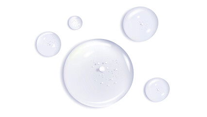 Transparent Liquid Droplets Collection on White