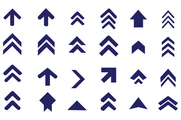 Arrow icon set, arrow cursor collection, different arrow signs, black arrows icons