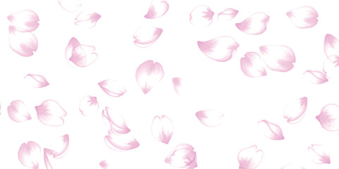 Delicate pink and purple floral pattern gentle and soft aesthetic background design isolated on white background