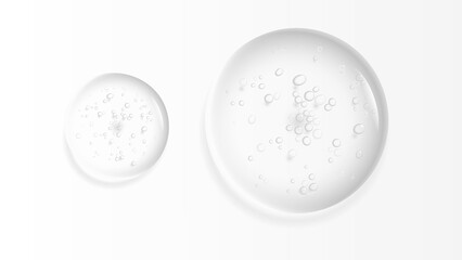 Transparent Liquid Droplets Collection on White