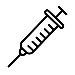 Simple medical syringe icon. Vector.