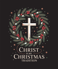 Celebrate the True Spirit of Christmas with Faith, Joy, and Love Tee | Christian Bible Verse Inspirational Holiday T-Shirt Design | Jesus Christ Savior, Merry Christmas, Nativity Celebration