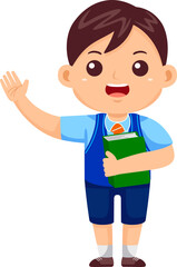 Obraz premium Boy Kids Back to School 