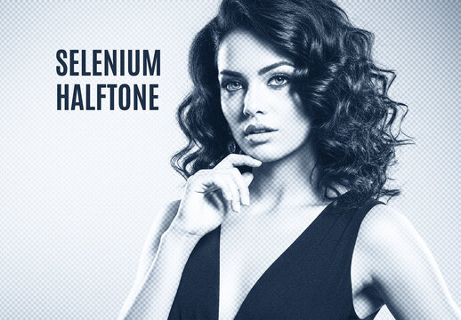 Selenium Halftone Photo Effect
