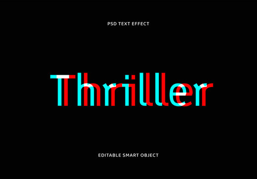 Thriller Offset Text Effect