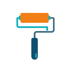 Paint Roller Icon Vector Illustration for Home Improvement and Renovation