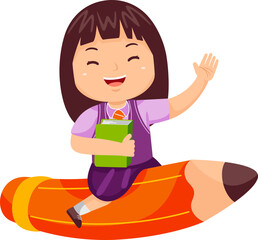 Girl Kids Back to School 