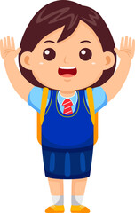 Girl Kids Back to School 